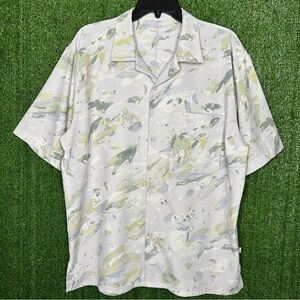 Lululemon Airing Easy Camp Button Up Shirt Collared Short Gray Men’s Size XL G3